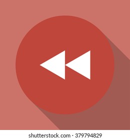 play Flat  Icon, isolated. Flat design style