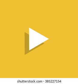 play Flat  Icon, isolated. Flat design style
