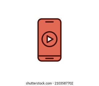 Play flat icon. Thin line signs for design logo, visit card, etc. Single high-quality outline symbol for web design or mobile app. Siign outline pictogram.