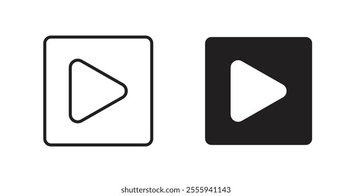 Play flat simple vector symbols illustration.