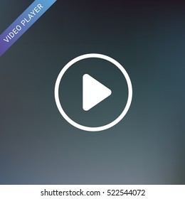 Play flat vector icon