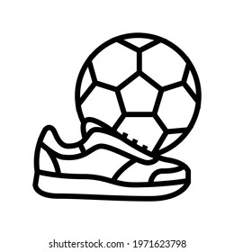 play football soccer mens leisure line icon vector. play football soccer mens leisure sign. isolated contour symbol black illustration