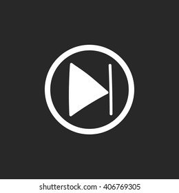 Play forward button sign  simple icon on background