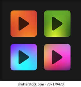 Play four color gradient app icon design