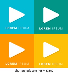 Play Four Color Material Designed Icon / Logo