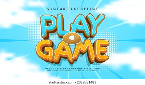 Reproducir el efecto de texto vectorial editable de caricatura de juegos, para necesidades de activos de juego.