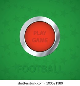 Play game detailed button. Vector illustration.