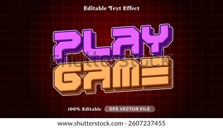 play game Editable Text Effect, Font Style on graphic style