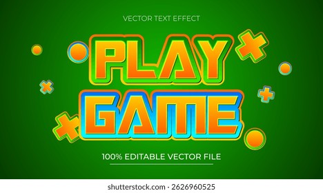 Play Game editable text effects with a happy and kids theme