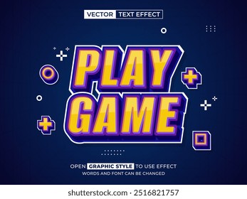 Jugar juego de texto editable, efecto de fuente, texto 3D para el título