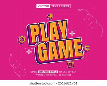 play game editable text, font effect, 3d text for title