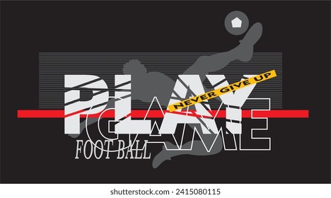 play game foot ball t shirt design vector, Varsity T shirt Designs, Slogan T shirt Design 