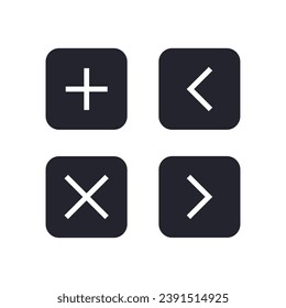 Play game icon button. Pointing buttons for gaming needs.