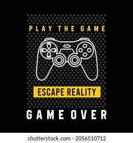 Play the game, tee shirt graphics, vectors