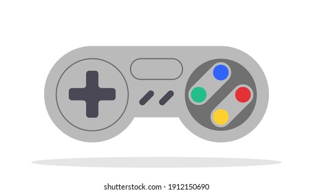 Play game vector isolated joystick icon. Gamepad computer controller sign.