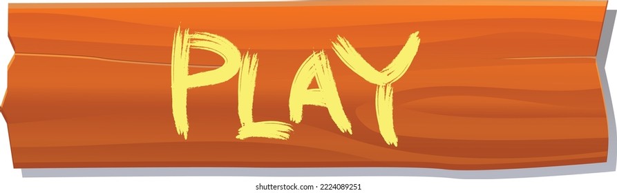 Reproducir el vector de botón de madera