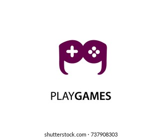 Play Games creative gamepad logo template design