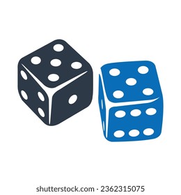 Play Games Flat Blue Icon Isolate On White Background Vector Illustration | Seo Icons