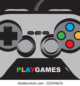 Play games over control background vector illustration