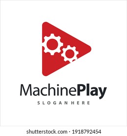 Jugar con el vector de diseño del logotipo del engranaje.