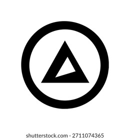 Play or generate icon on white background