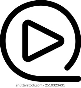 play glyph icon illustration vector