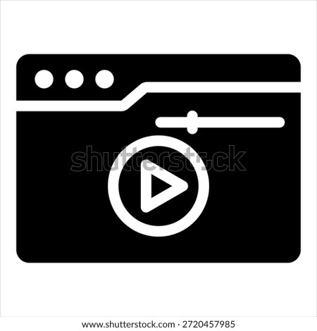 Play Glyph Icon Style Collection