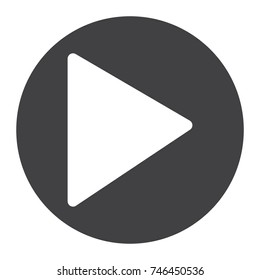 Play glyph icon, web and mobile, button sign vector graphics, a solid pattern on a white background, eps 10.