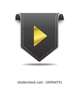 Play golden Vector Icon Design