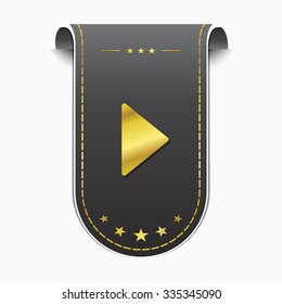Play golden Vector Icon Design