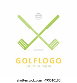 PLAY GOLF LOGO ICON EMBLEM TEMPLATE