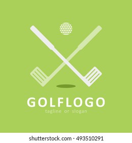 PLAY GOLF LOGO ICON EMBLEM TEMPLATE