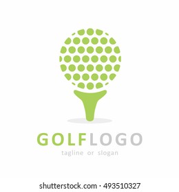 PLAY GOLF LOGO ICON EMBLEM TEMPLATE