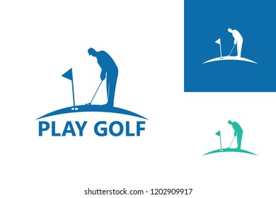 Play Golf Logo Template Design Vector, Emblem, Design Concept, Creative Symbol, Icon