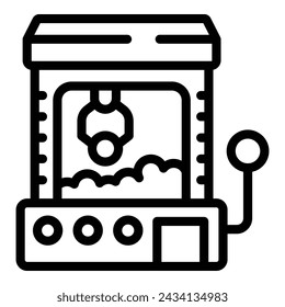 Play grabber icon outline vector. Assembly play. Arm clutch recreation