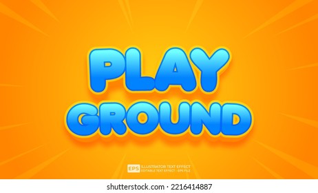 Play Ground editable text effect font