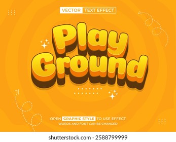 play ground editable text, font effect, 3d text for title