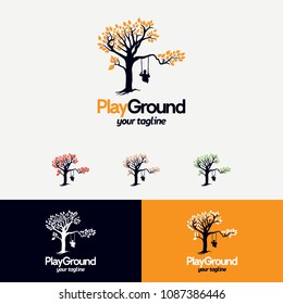 Play Ground Tree Logo Designs Template