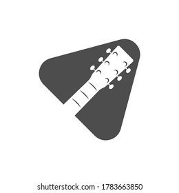 Play guitar design vector template. Simple set of electric guitar vector icons