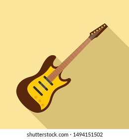 Play guitar icon. Flat illustration of play guitar vector icon for web design