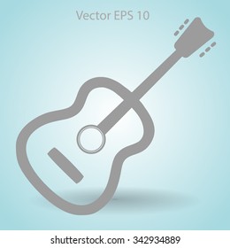 To play guitar vector illustration