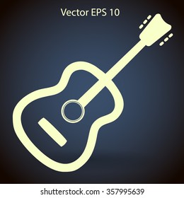 To play guitar vector illustration