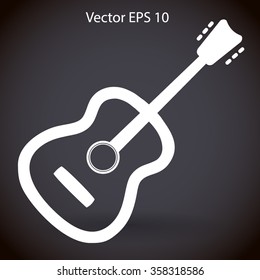 To play guitar vector illustration