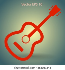 To play guitar vector illustration