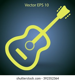 To play guitar vector illustration