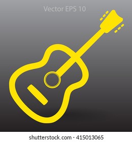 To play guitar vector illustration