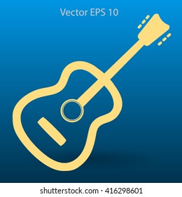 To play guitar vector illustration