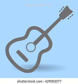 To play guitar vector illustration