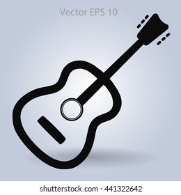 To play guitar vector illustration