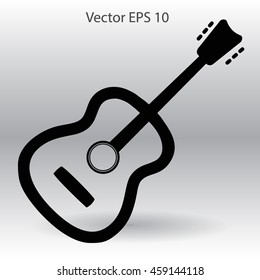 To play guitar vector illustration